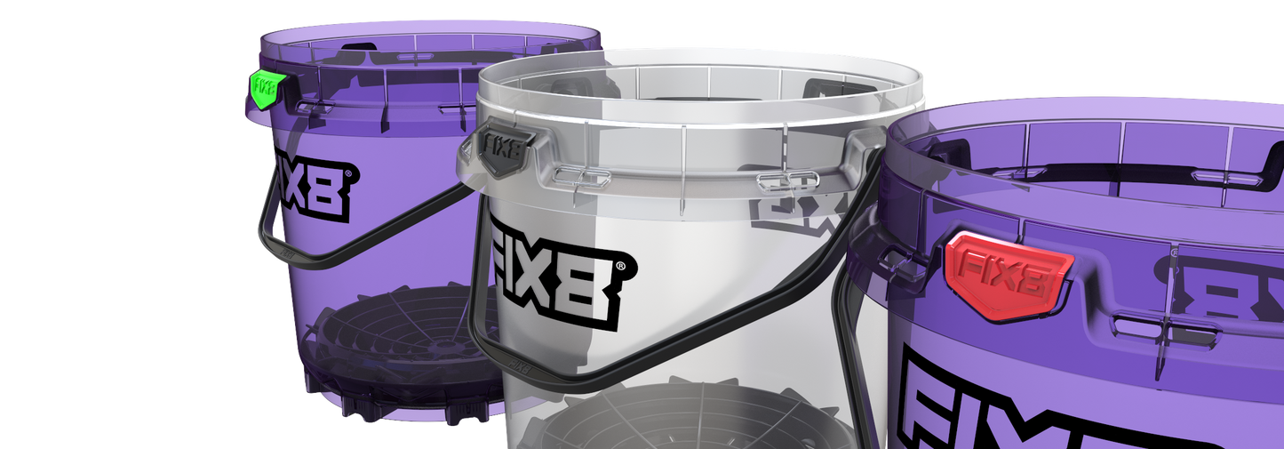 FIX8 3 Bucket Wash, Rinse & Wheel Bundle