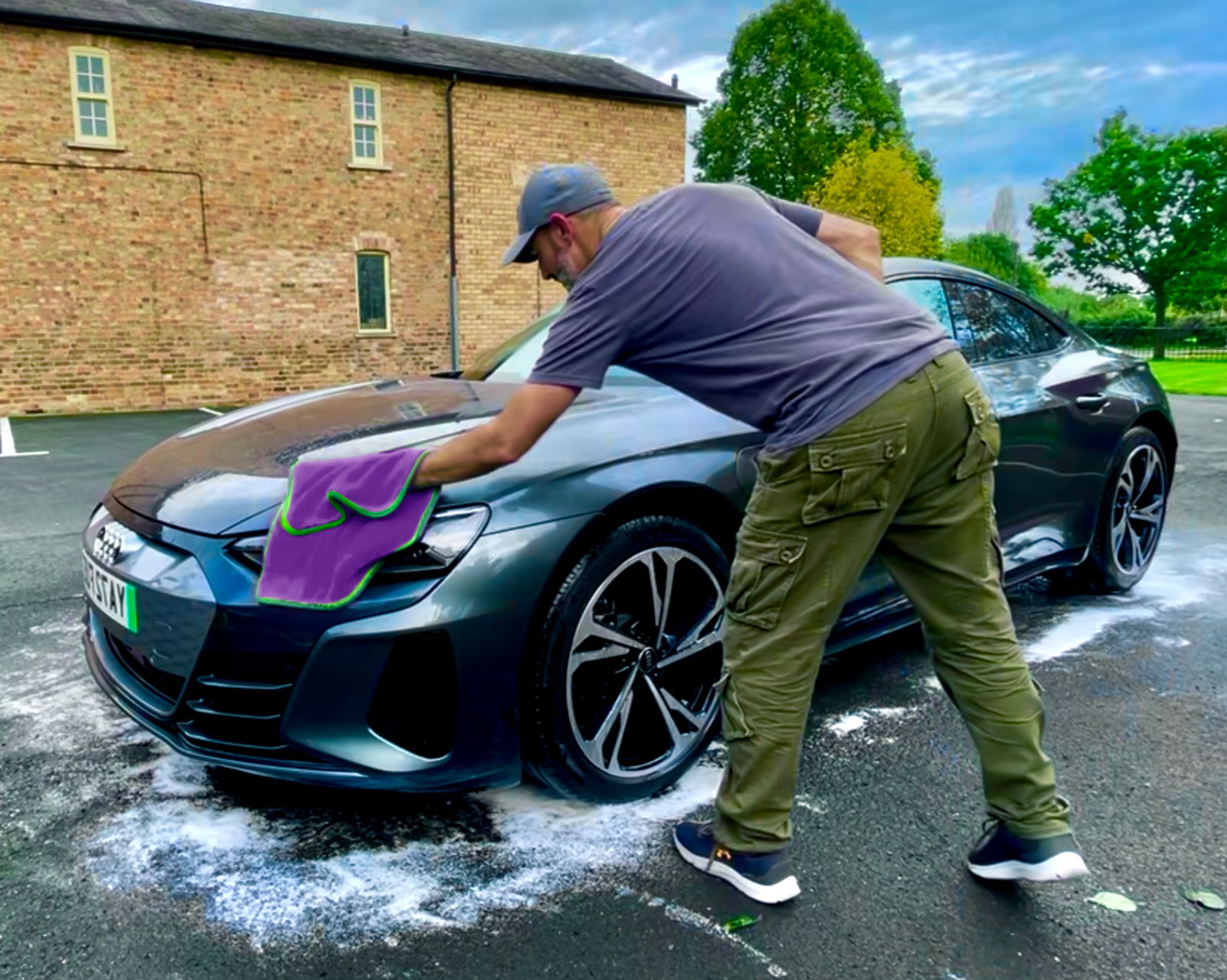 Fix8 gear in a modern detailing bay