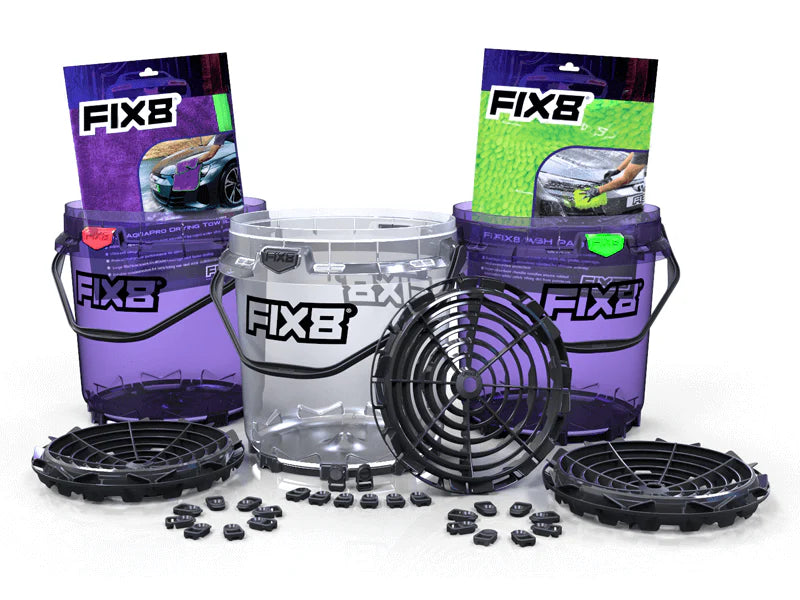 3 Bucket Wash, Rinse & Wheel + Wash Cloths Bundle