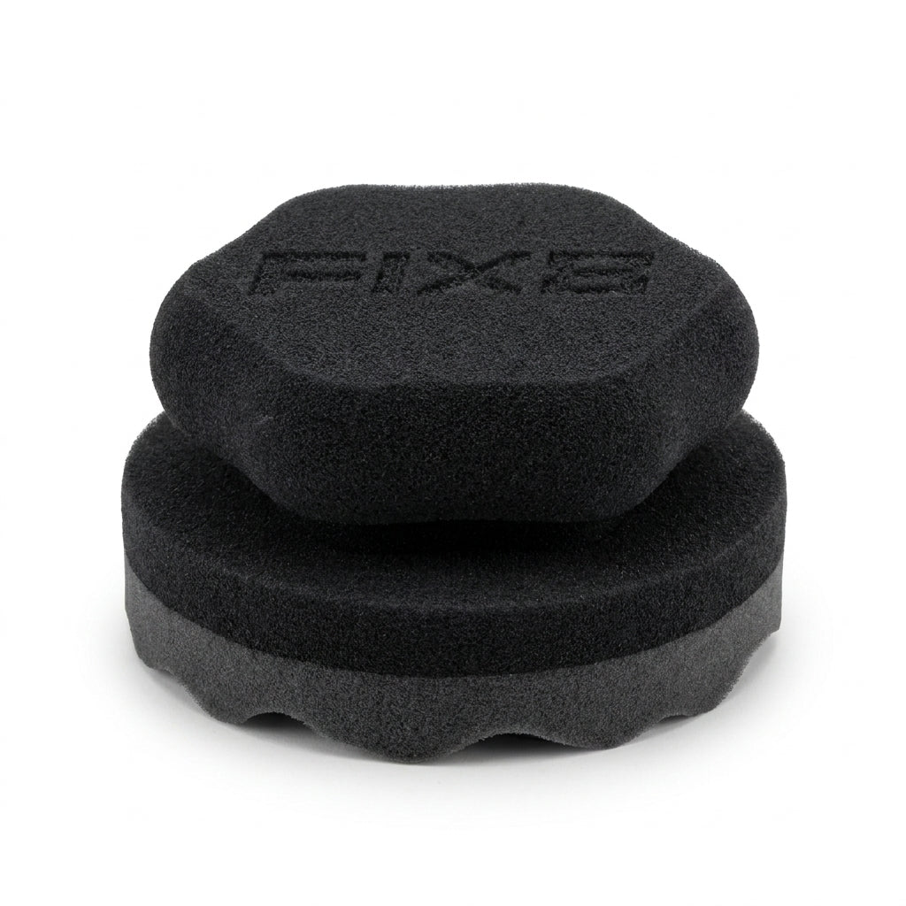 Fix8 Tyre Black Applicator | Dual-Density Foam Tyre Dressing Pad