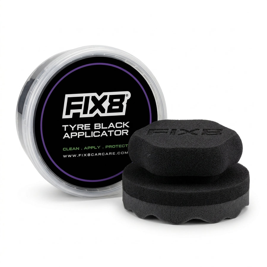 Fix8 Tyre Black Applicator | Dual-Density Foam Tyre Dressing Pad