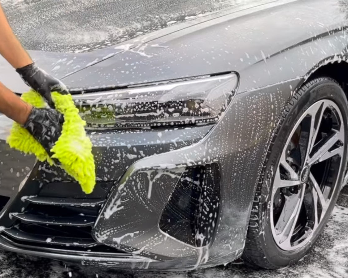 Close up of robust detailing equipment